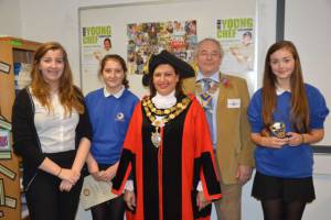 Winner and runner-up with president Les Rushbury and Mayor Cllr. Mina Bond